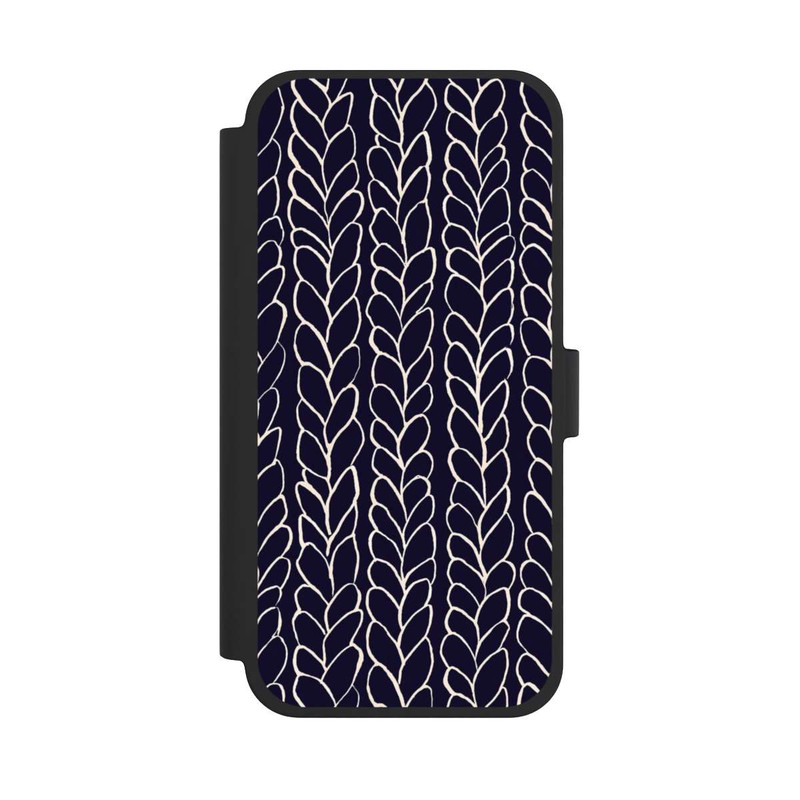 iPhone 15 Plus NIVOflip Tresses En Laine Dessins Marine