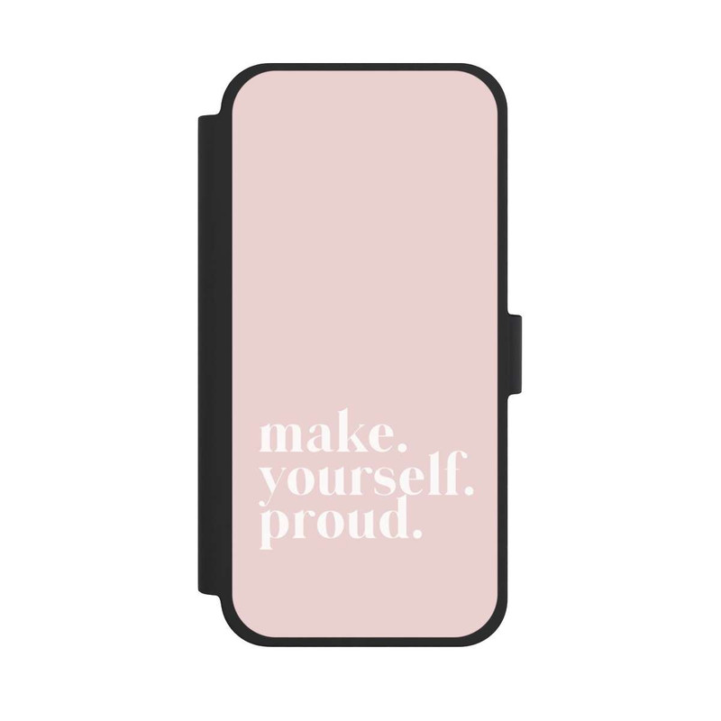 iPhone 15 Plus NIVOflip Make Yourself Proud Zitat - Altrosa