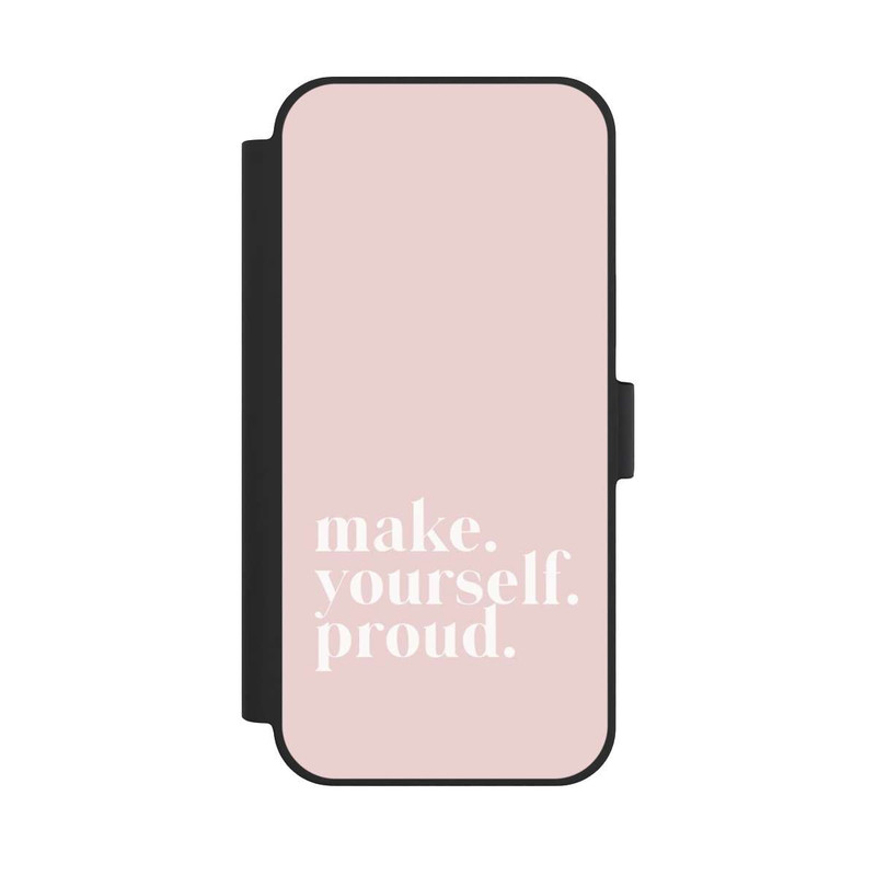 iPhone 15 Plus NIVOflip Make Yourself Proud Zitat - Altrosa
