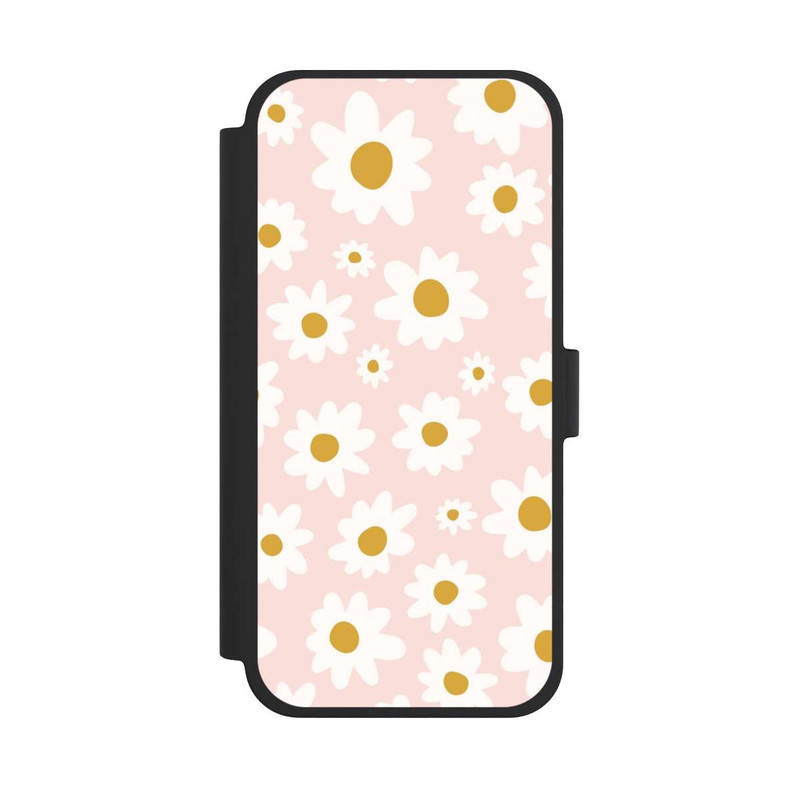 iPhone 15 Plus NIVOflip Retro Gänseblümchen und Rosenmuster