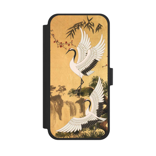 Apple iPhone 15 Plus NIVOflip Kraniche Gold Japan 2
