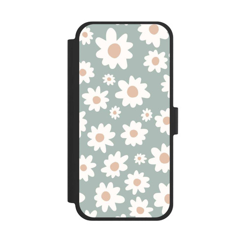 Apple iPhone 15 Plus NIVOflip Gänseblümchen Muster grün
