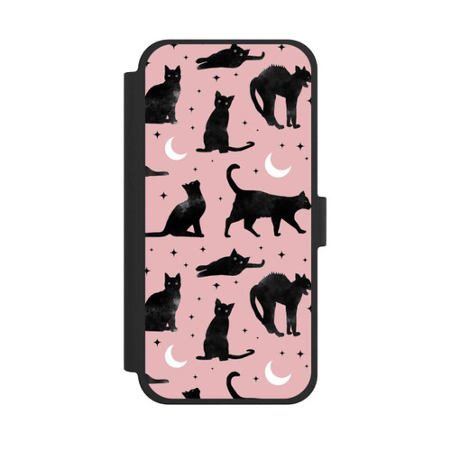 Apple iPhone 15 Plus NIVOflip Lune &amp; Chats Fond Rose