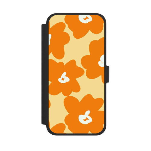 Apple iPhone 15 Plus NIVOflip Retro Blumenmuster Päivi Gelb Orange