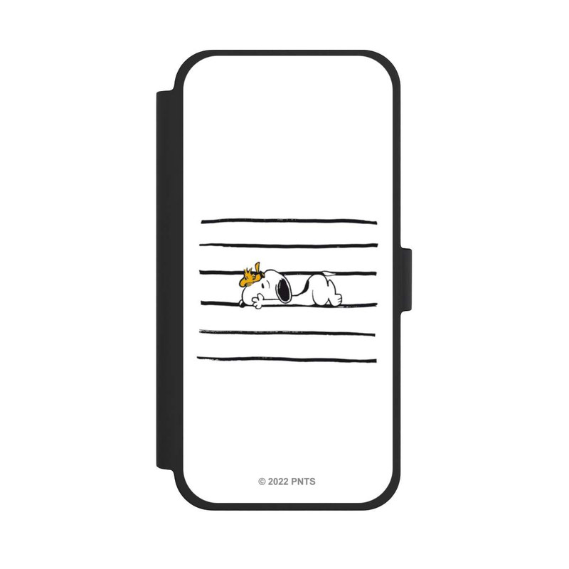 iPhone 15 Plus NIVOflip Snoopy Woodstock Streifen