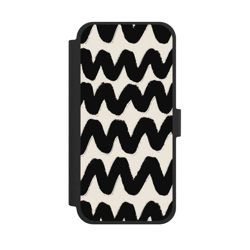 iPhone 15 Plus NIVOflip Vagues Noires Pattern