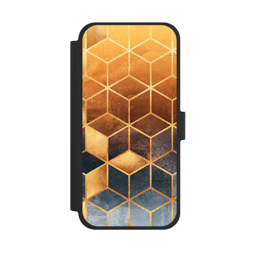 Apple iPhone 15 Plus NIVOflip Würfel goldener Farbverlauf