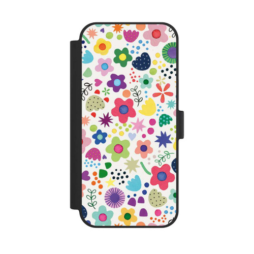 Apple iPhone 15 Plus NIVOflip Psychedelische Blumen bunt