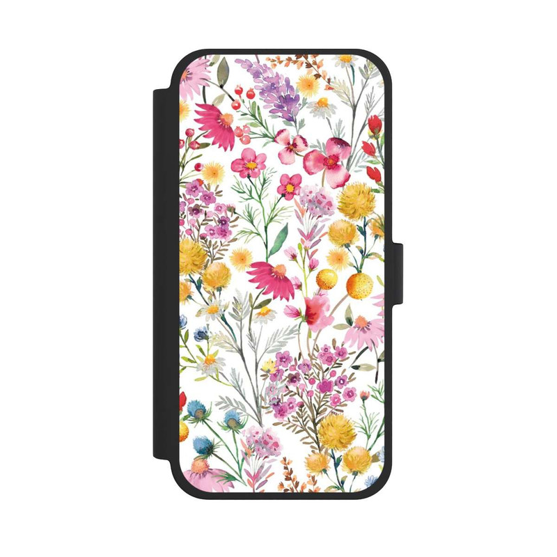 iPhone 15 Plus NIVOflip Botanische Frühlingspflanzen