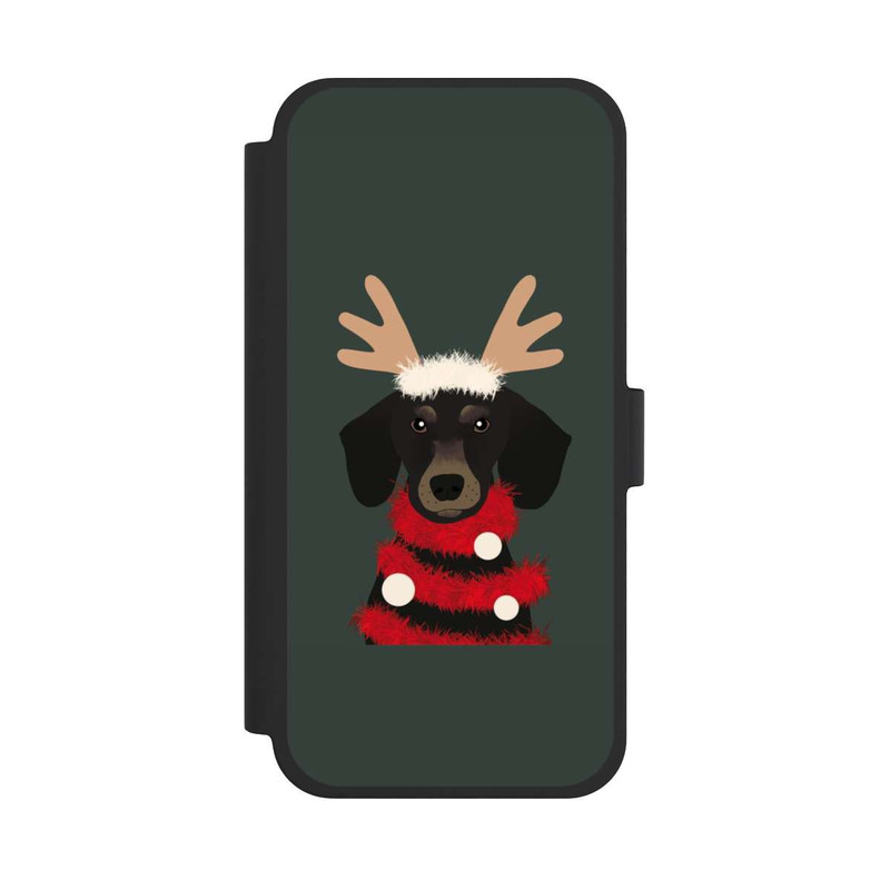 iPhone 15 Plus NIVOflip teckel de Noël