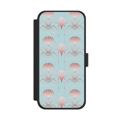Apple iPhone 15 Plus NIVOflip Art Deco Rose Gold Elegance Blue