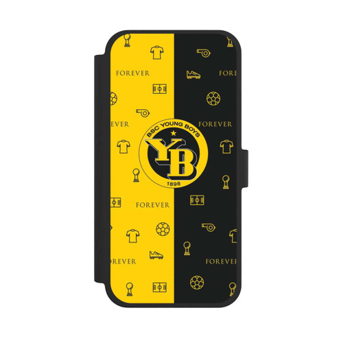 Apple iPhone 15 Plus NIVOflip BSC YB Gelb Schwarz Muster