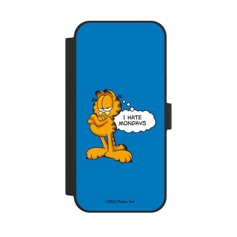 iPhone 15 Plus NIVOflip Garfield I Hate Mondays Blau