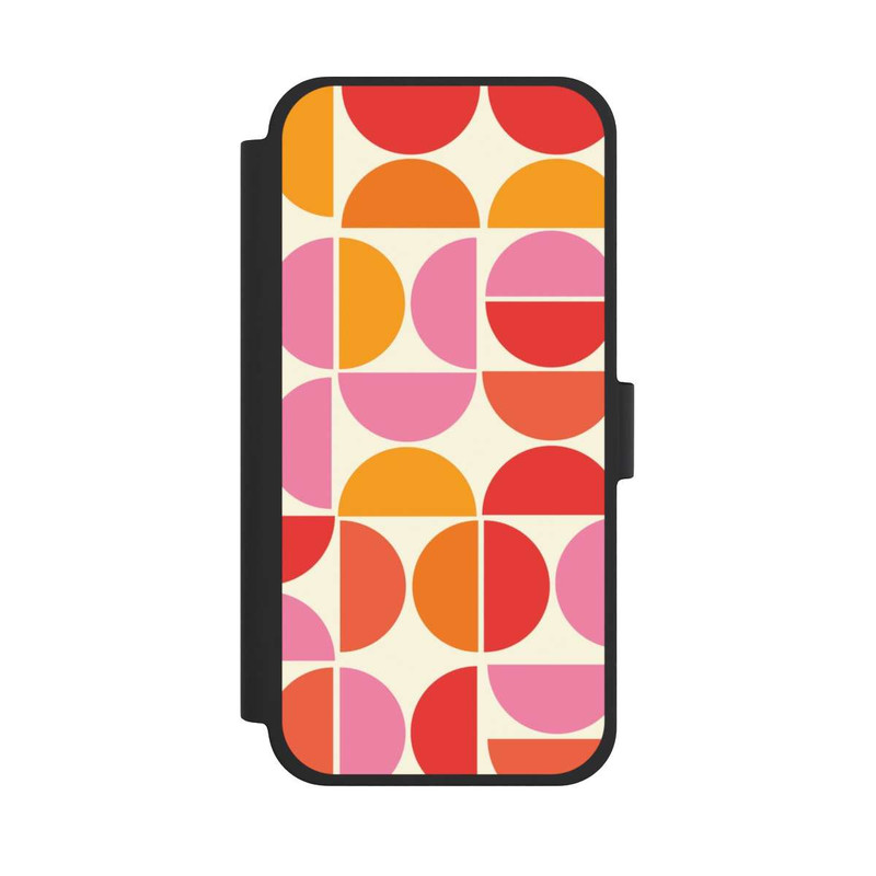 iPhone 15 Plus NIVOflip Retro Trend Muster Orange