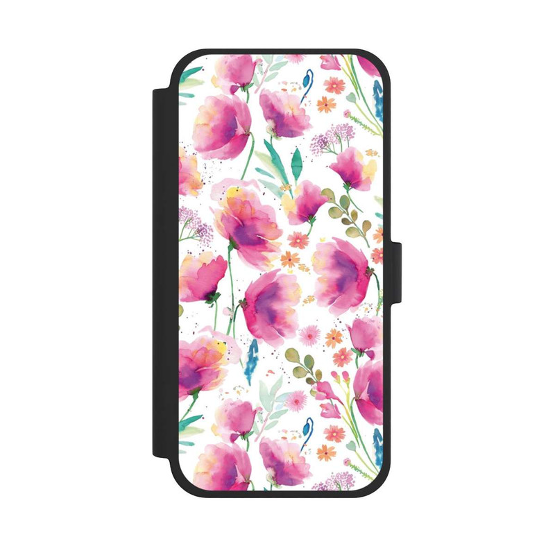 iPhone 15 Plus NIVOflip Abstrakte Mohnblumen aquarell