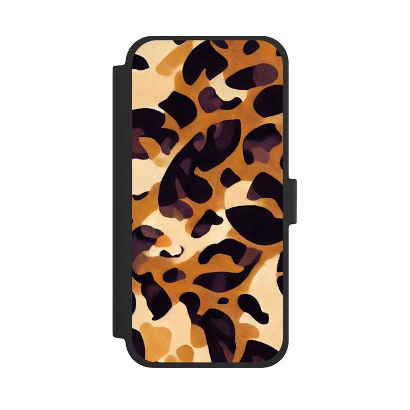 iPhone 15 Plus NIVOflip motif lion marron clair