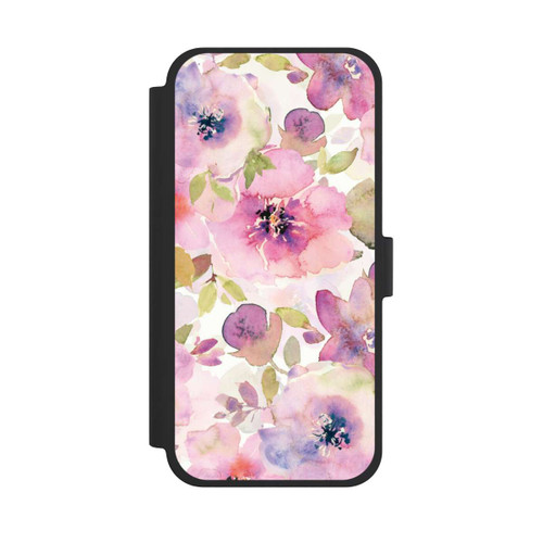 Apple iPhone 15 Plus NIVOflip Tapete mit rosa Blumen
