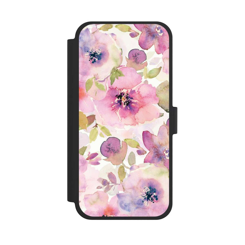 iPhone 15 Plus NIVOflip Papier Peint Fleurs Roses