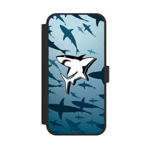 Apple iPhone 15 Plus NIVOflip Haie Muster Blau
