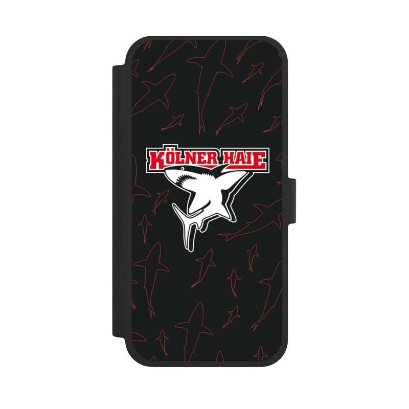 iPhone 15 Plus NIVOflip Haie Muster Rot