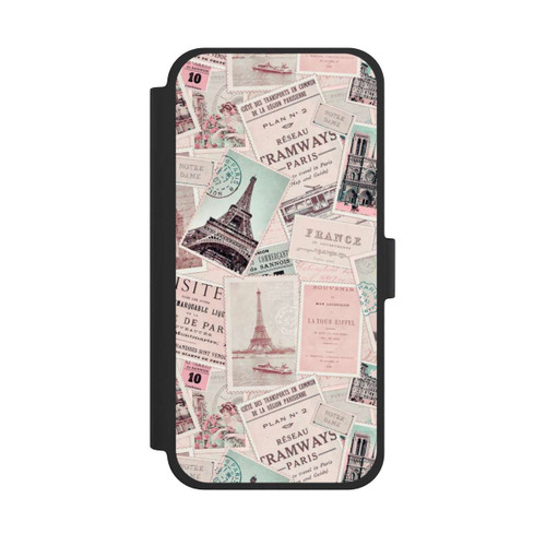 Apple iPhone 15 Plus NIVOflip Vintage Paris Postcards Pattern