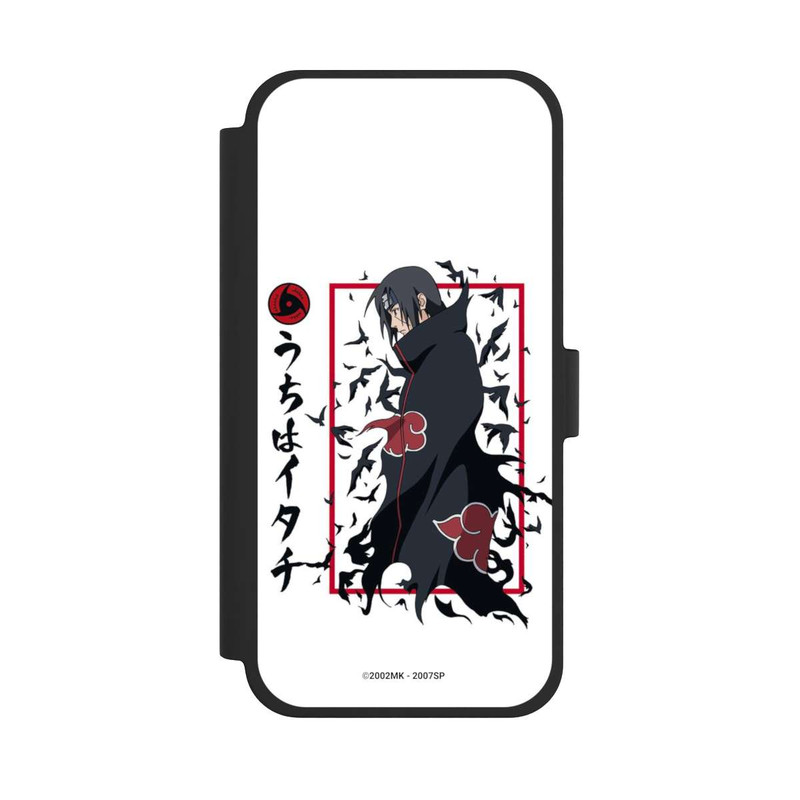 iPhone 15 Plus NIVOflip Itachi Krähen Weiß