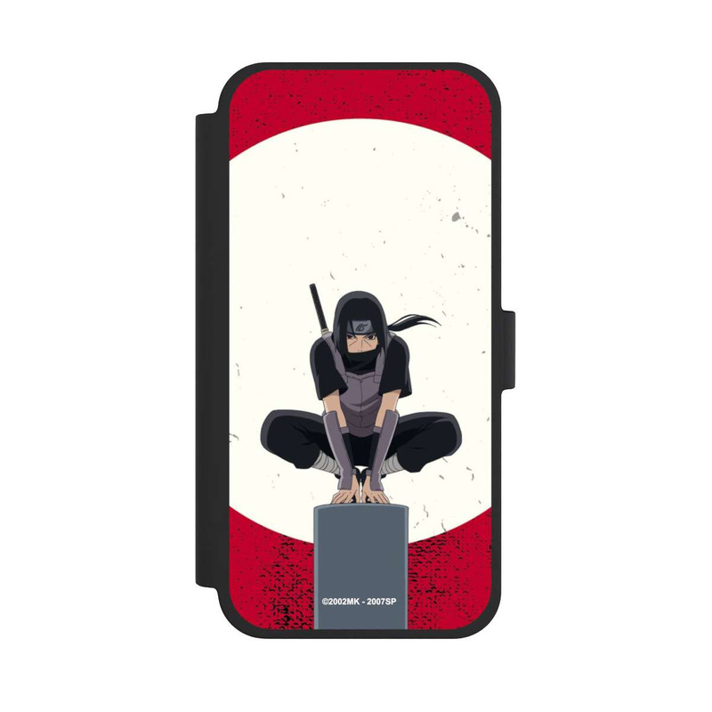 iPhone 15 Plus NIVOflip Itachi Uchiha Symbol Roter Hintergrund