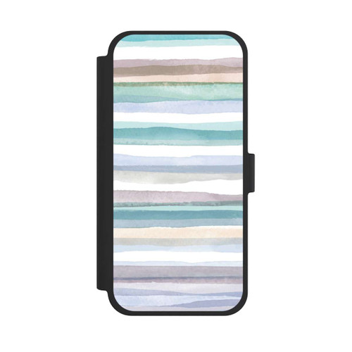 Apple iPhone 15 Plus NIVOflip Pastellfarbene Streifen Blau