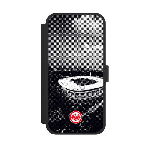 Apple iPhone 15 Plus NIVOflip SGE Stadion Schwarz Weiß
