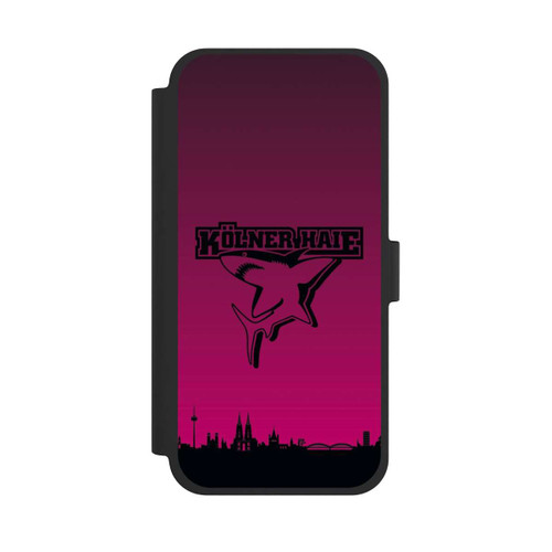 Apple iPhone 15 Plus NIVOflip Kölner Haie Skyline Pink