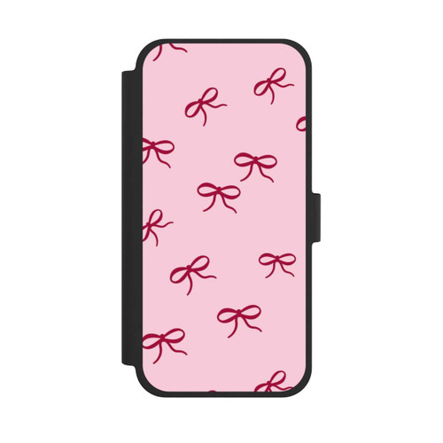 Apple iPhone 15 Plus NIVOflip Schleifen Muster Rot Pink