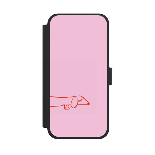Apple iPhone 15 Plus NIVOflip Dachshund Illustration Pink