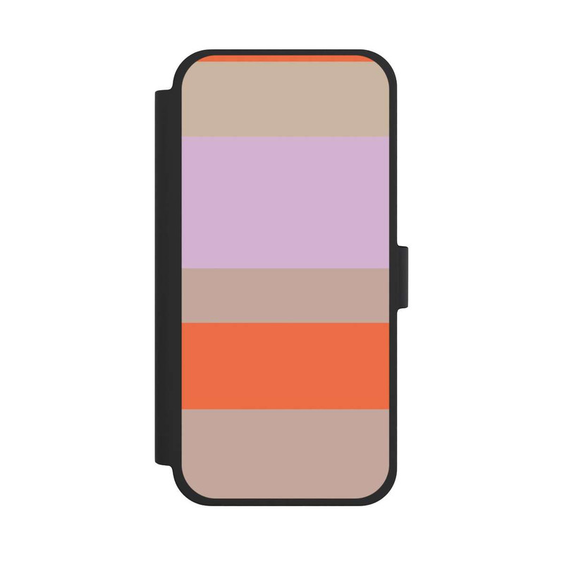 iPhone 15 Plus NIVOflip Moca Lila Orange Stripes