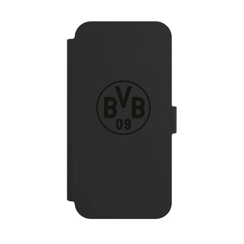 iPhone 15 Plus NIVOflip BVB Logo Schwarz Transparent