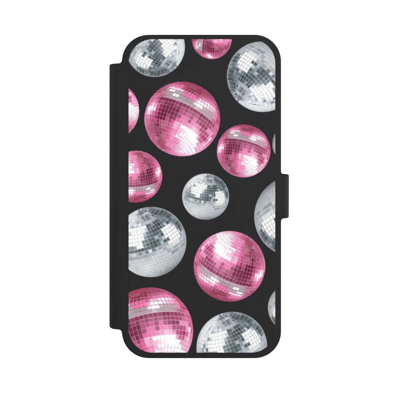 iPhone 15 Plus NIVOflip Discokugel Show Pink Transparent