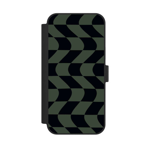 Apple iPhone 15 Plus NIVOflip Checked Pattern Green Black