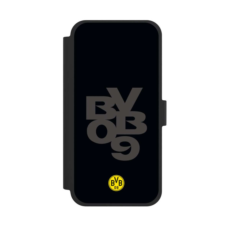 iPhone 15 Plus NIVOflip BVB09 Grau Schwarz