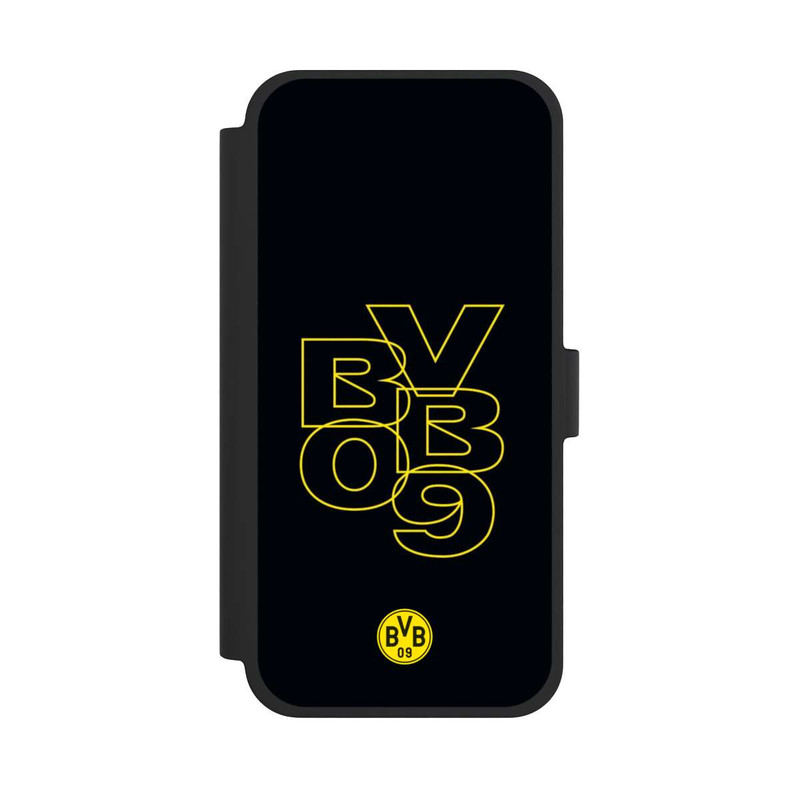 iPhone 15 Plus NIVOflip BVB09 Gelb Schwarz