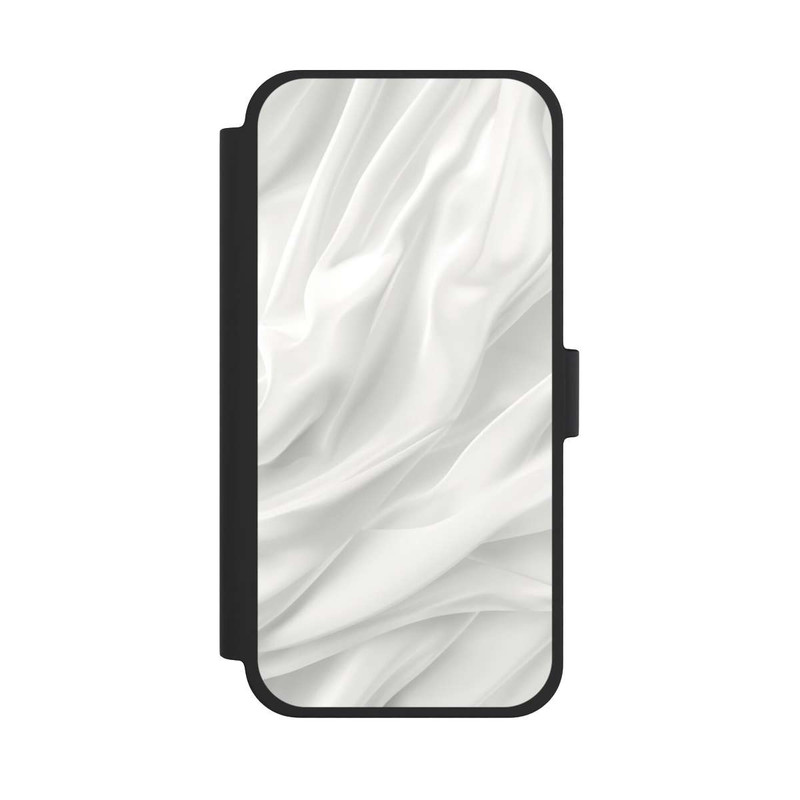 iPhone 15 Plus NIVOflip Texture Lisse Satinée Blanche avec IA