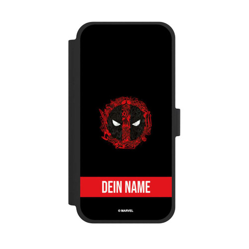 Apple iPhone 15 Plus NIVOflip Deadpool Logo Personalisierbar
