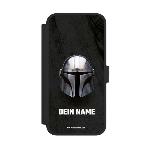 Apple iPhone 15 Plus NIVOflip Star Wars Mandalorian Black Helmet Personalisierbar