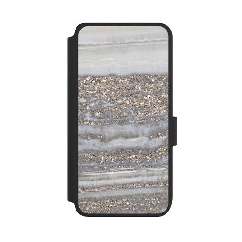 Samsung Galaxy S25 NIVOflip Weißer Glitzer Marmor Look
