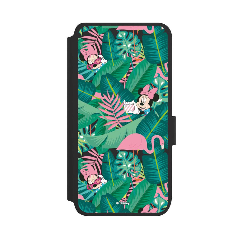 Galaxy S25 NIVOflip Minnie Summer Palmblätter ohne Hintergrund