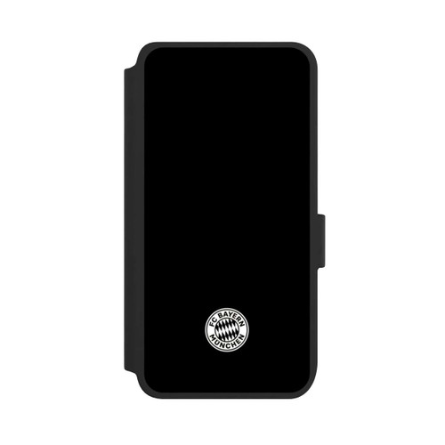 Samsung Galaxy S25 NIVOflip Klassisches FCB Logo Klein - Weiß auf Schwarz
