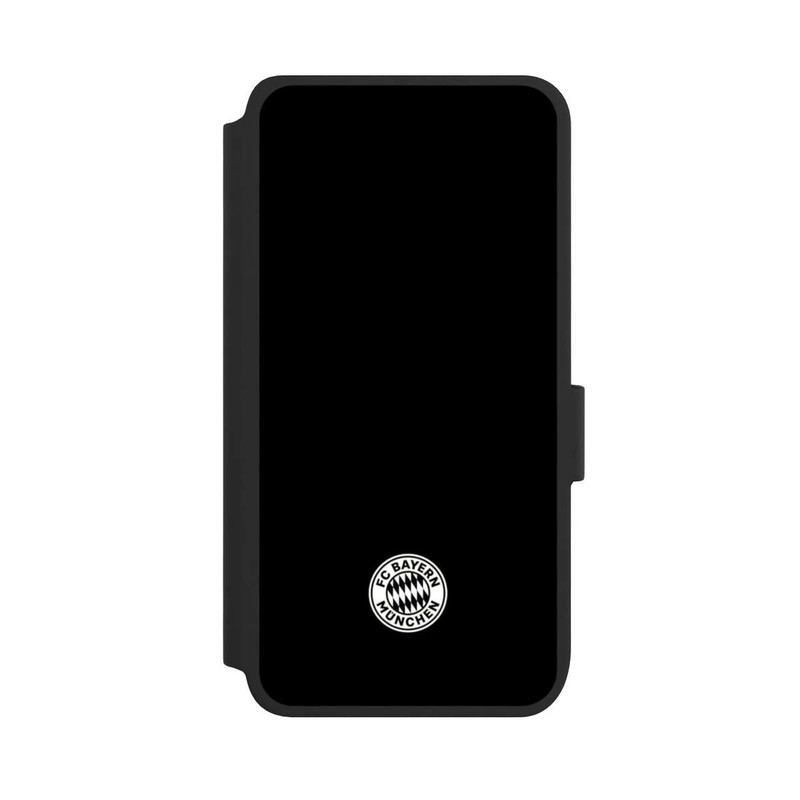 Galaxy S25 NIVOflip Klassisches FCB Logo Klein - Weiß auf Schwarz
