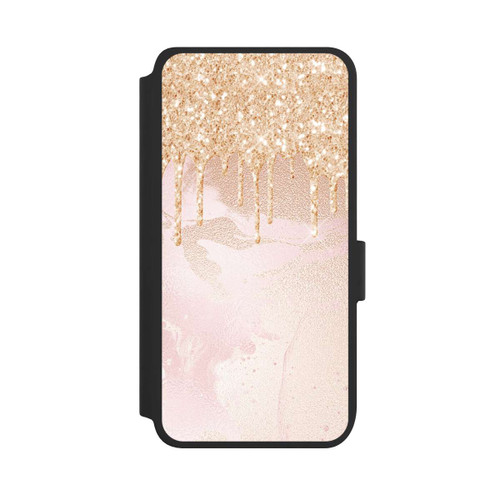 Samsung Galaxy S25 NIVOflip Rosegold Glitter Droplet Look