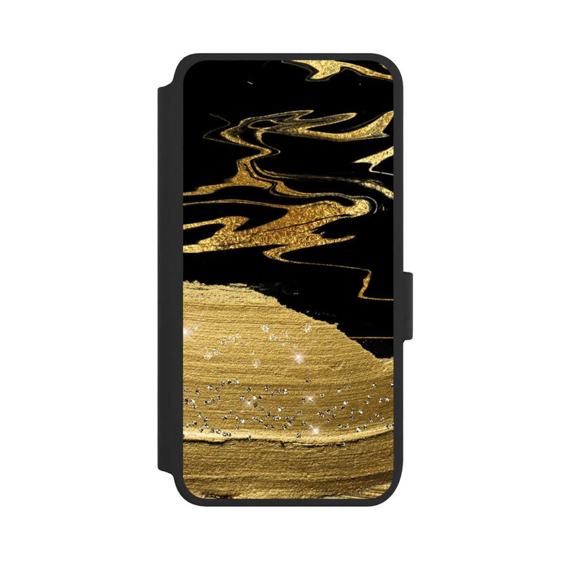 Galaxy S25 NIVOflip Marmoradern im Goldlook