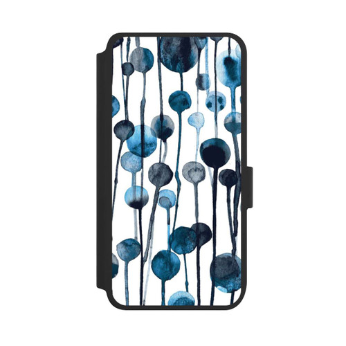 Samsung Galaxy S25 NIVOflip Tropfende Punkte blau