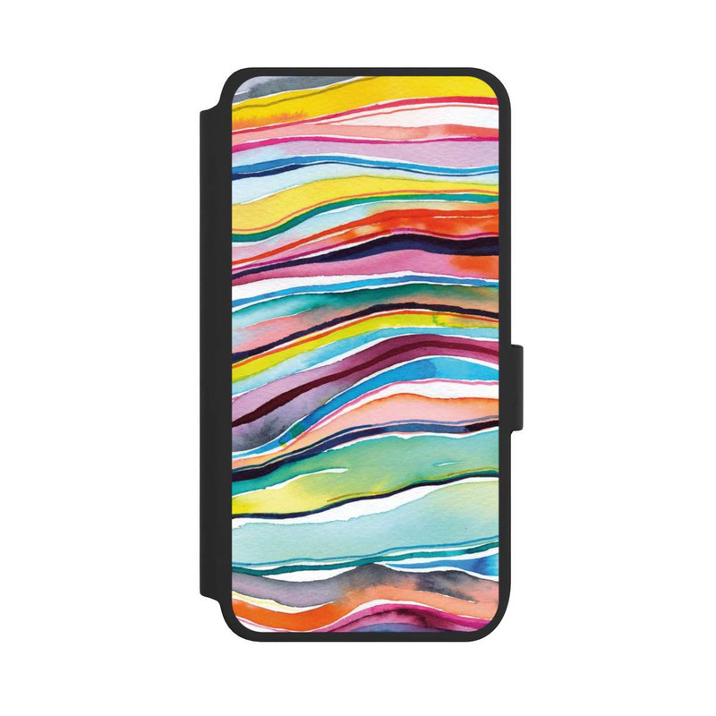 Galaxy S25 NIVOflip Aquarell Achatschichten