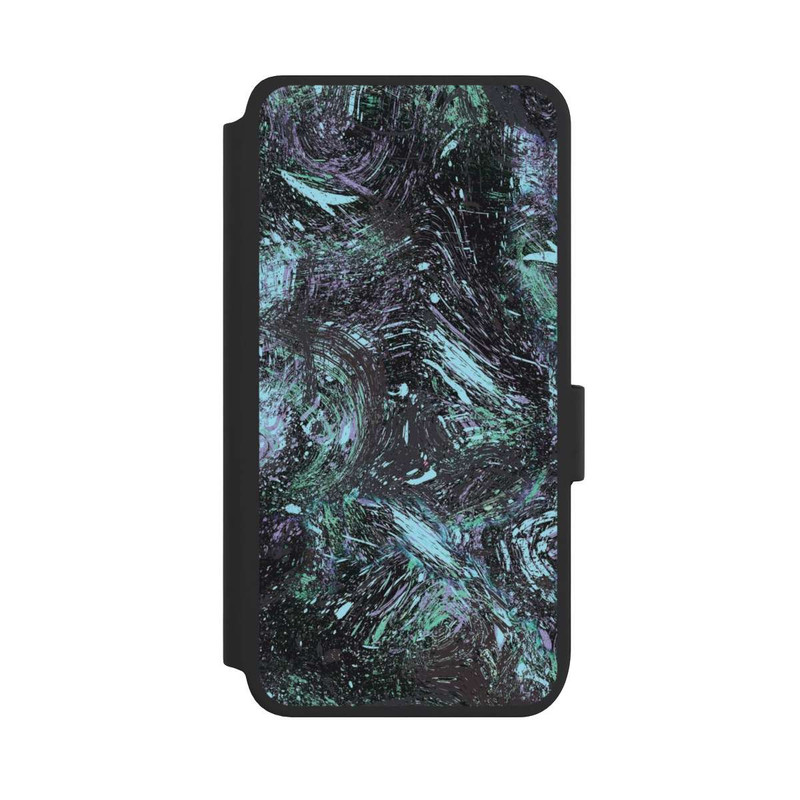 Galaxy S25 NIVOflip Abstrakt tropfender Staub lila
